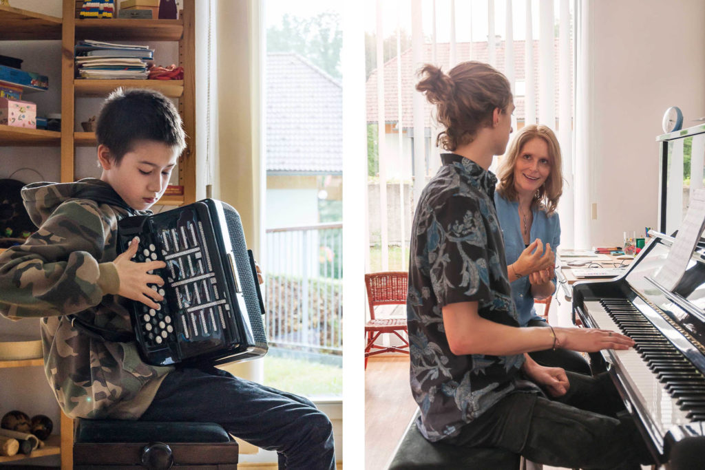 Akkordeon und Klavier Unterricht in der Musikschule Papagena